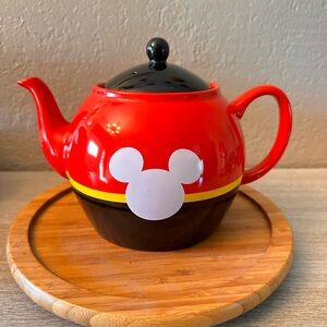 Disney Red and Black Teapot with Yellow Accent